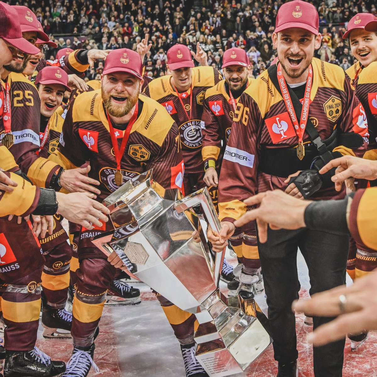 championshockey's tweet photo. The rest is history, @officialGSHC 🏆

#ChampionsGoBeyond #CHLFinal #CHLFinal2024 https://t.co/pMxMx04h1r