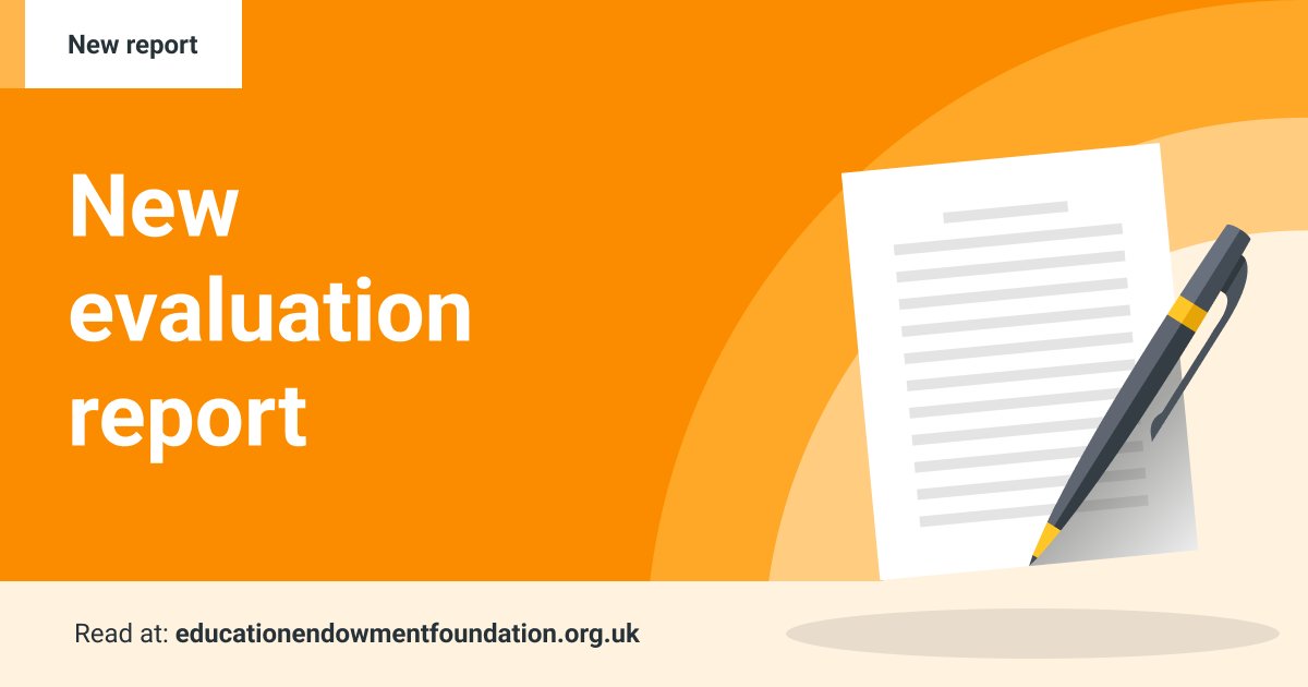 📣 Today, we’ve published the independent evaluation of a programme designed to boost GCSE scores for pupils with English as an additional language (EAL). Find out more: eef.li/04SDf0 1/3