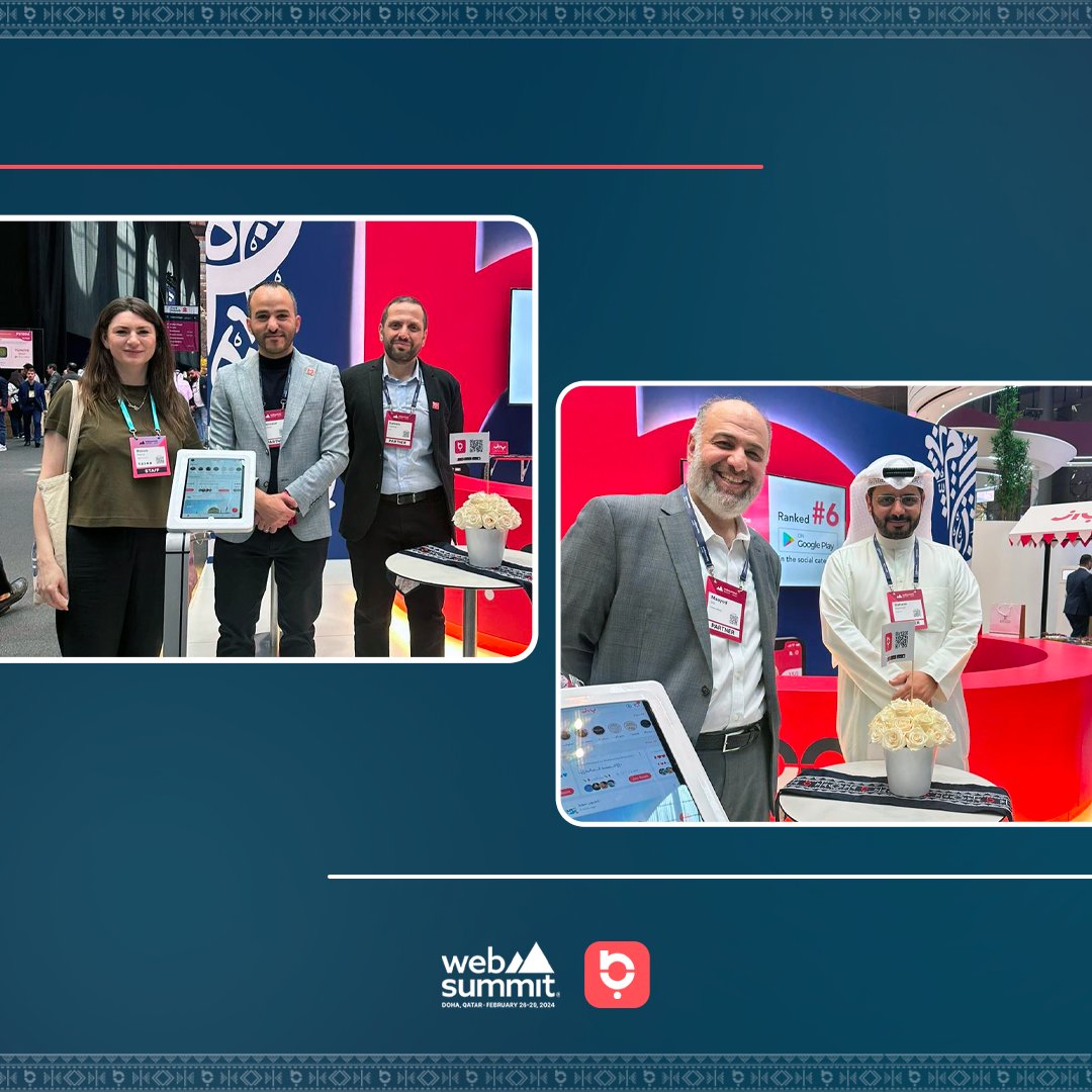 صور من اليوم الأول لفريق باز في قمة الويب، ننتظركم هنا!
E406 📍
 لنأخذك في رحلة عبر أول منصة عربية للتواصل الاجتماعي.
#قمة_الويب_قطر
#WebSummitQatar