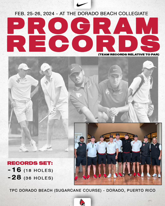 Looking back on one of the best days in program history while <a href="/BellarKash/">Kash Bellar</a> paced the field at Dorado Beach w 7-under 65:

🔥 Team Record: -16 over 18 holes
🔥 Team Record: -28 over 36 holes
⛳️ Cards finish in second place
⛳️ Bellar in fourth place overall

#ChirpChirp x #WeFly