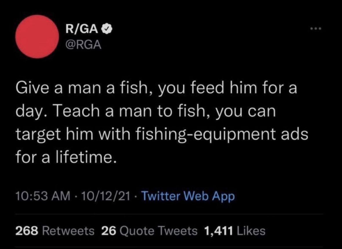 StratAmp's tweet photo. Most people don’t mind when ads are periodically targeted to them based on their genuine interests, with valuable offers. It’s when we continue to be bombarded by the same irrelevant, scattershot messages that we tune out, or worse, develop an annoyance with a brand. https://t.co/cRm36ft86a
