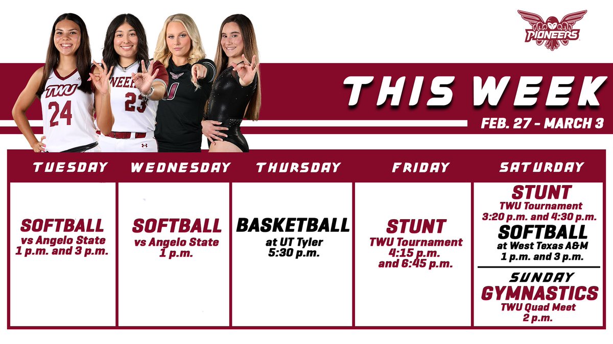 𝗧𝗛𝗜𝗦 𝗪𝗘𝗘𝗞 ‼️ Plenty of opportunities to support our Pioneers this week! #PioneerProud