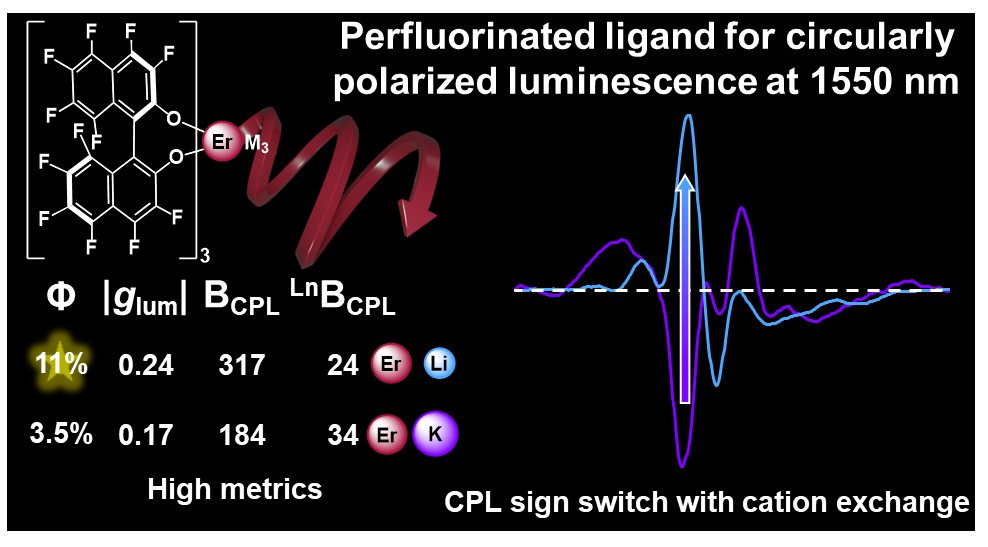 Joseph's latest paper is out! Check out his heroic work making and using perfluorinated binol as ligand for erbium. Lots of synthesis, lots of spectroscopy, lots of tears looking at crystallizations oiling out... But our love for fluorine is still strong! pubs.acs.org/doi/10.1021/ja…