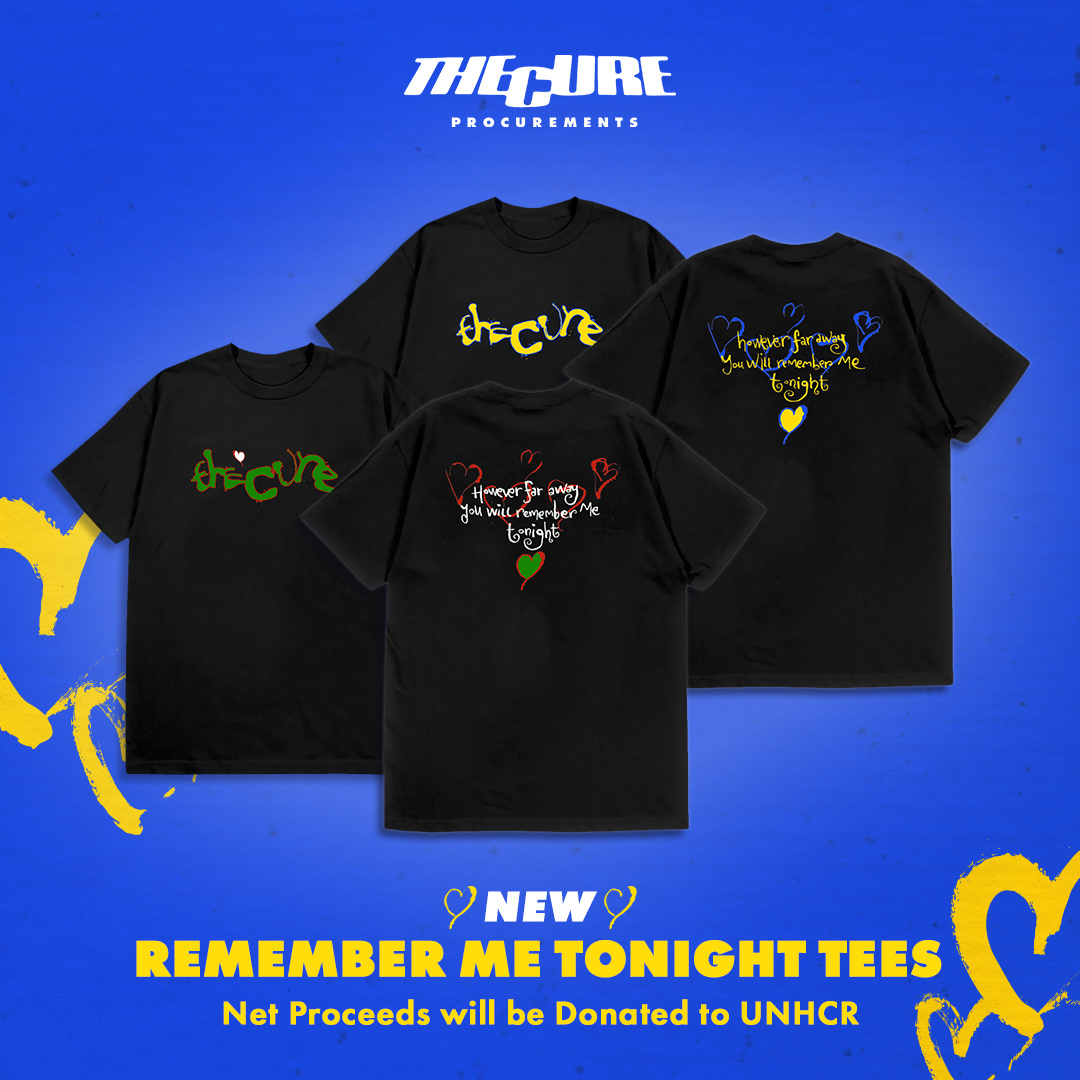 TWO NEW T-SHIRTS BENEFITTING @Refugees “REMEMBER ME TONIGHT” PART OF THE LYRIC TO ‘AND NOTHING IS FOREVER' THE SECOND SONG OF THE UPCOMING 'SONGS OF A LOST WORLD' ALBUM. ORDER AT lnk.to/remembermetoni…