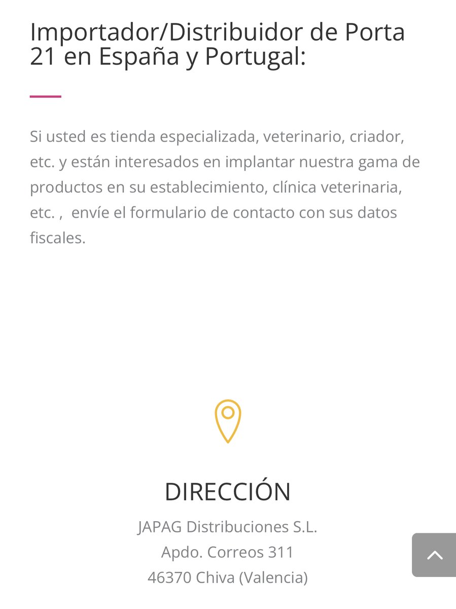 VaneVegana's tweet photo. Distribuidor Porta 21 en España, el peor enemigo de la marca, presta servicio a Criadores y se niega a trabajar con Protectoras, CERO ÉTICA!

https://t.co/tbT7kiGYQn https://t.co/gNDZN1q7sT