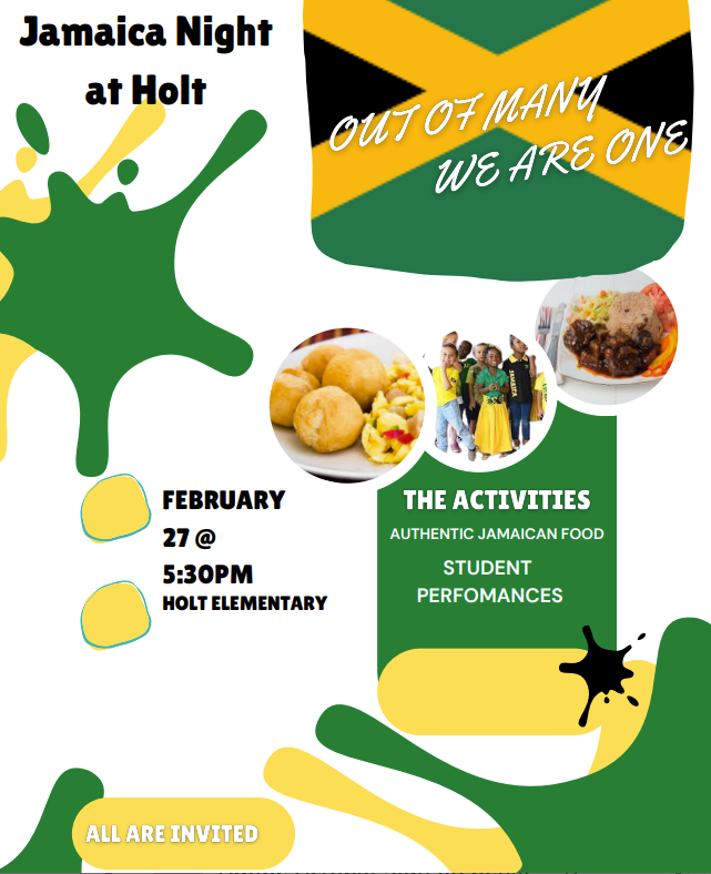 We look forward to seeing you soon. We will start with our Wax Museum in 2nd Grade at 4:30pm, the Holt Step Team performance at 5:00pm, and conclude with our Out of Many We are One presentation at 5:30pm. #HoltHawksSOAR