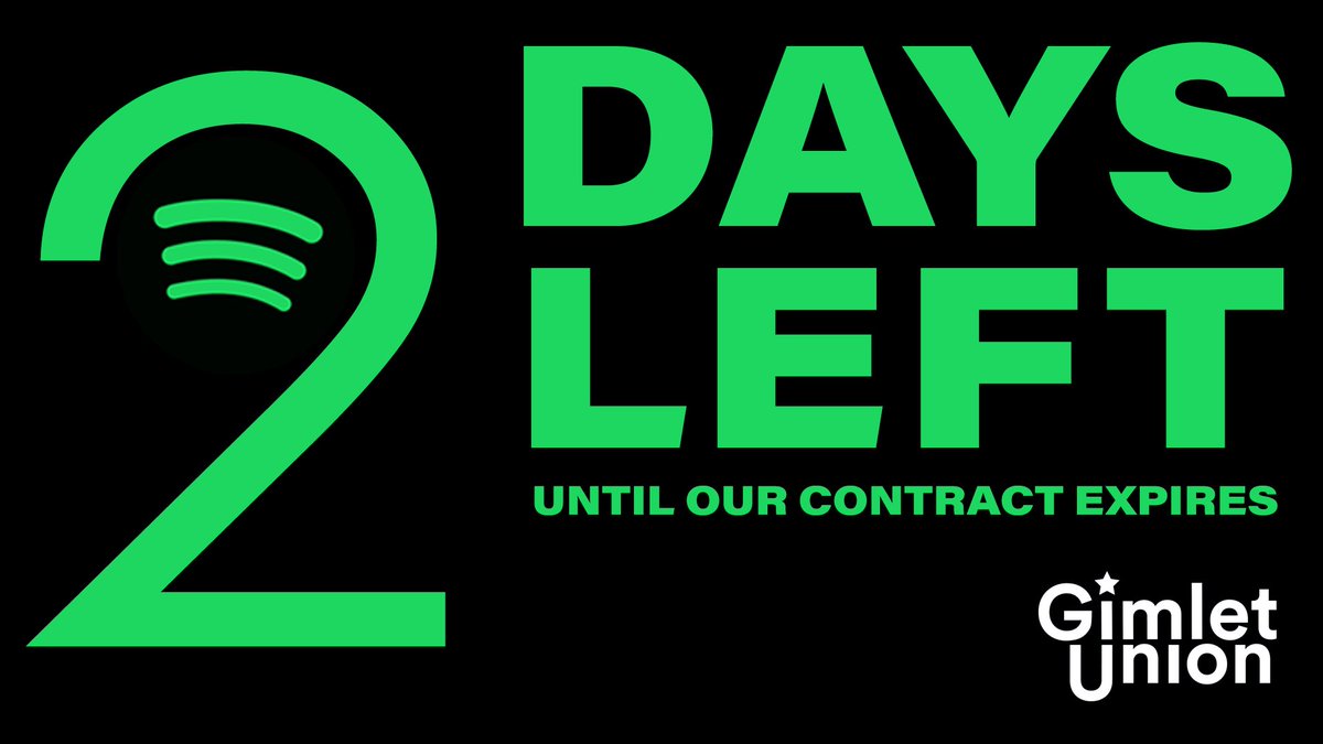 It's coming down to the wire, @Spotify. #FairContractNow