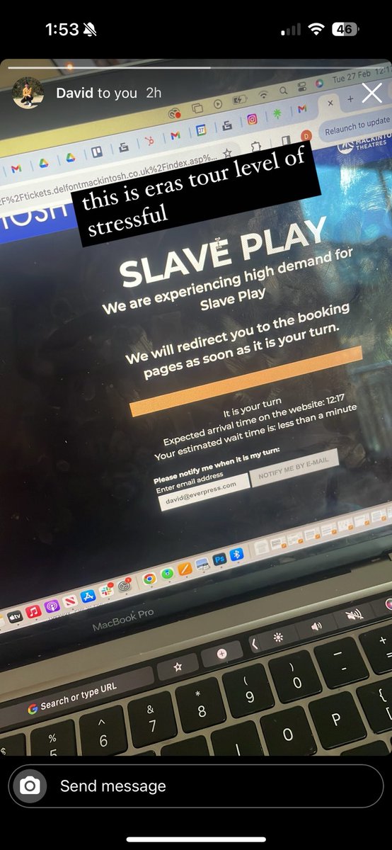 Favorite pre sale responses. Tickets fully hit the market in the morning at 10 am! slaveplaylondon.com