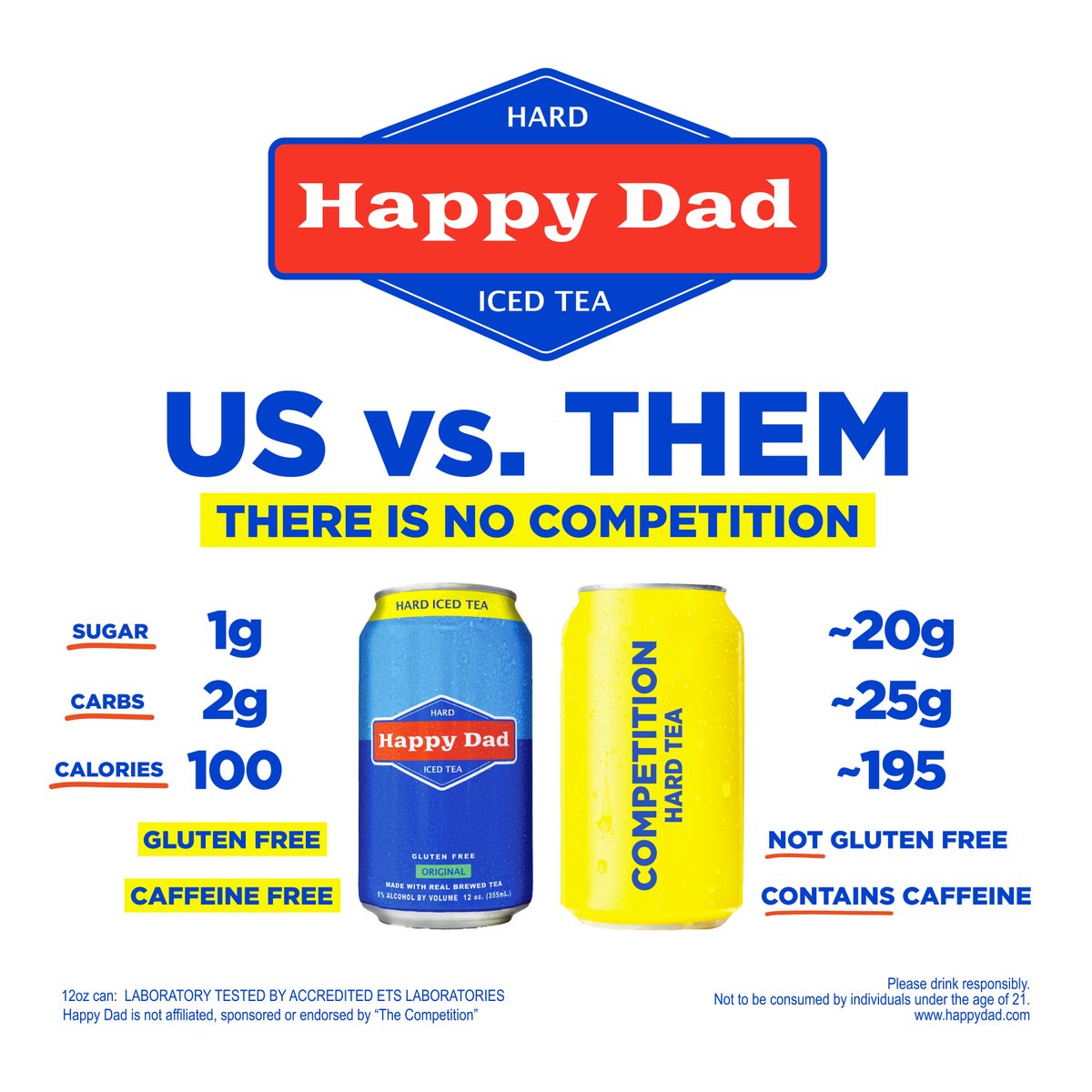 HAPPY DAD HARD "ICED TEA" IS OFFICIALLY LAUNCHING MARCH 1 IN 🇺🇸!!

CALL/VISIT YOUR STORES AND REQUEST IT!!

• 1G OF SUGAR
• 100 CALORIES
• GLUTEN FREE
• CAFFEINE FREE
• NON-CARBONATED