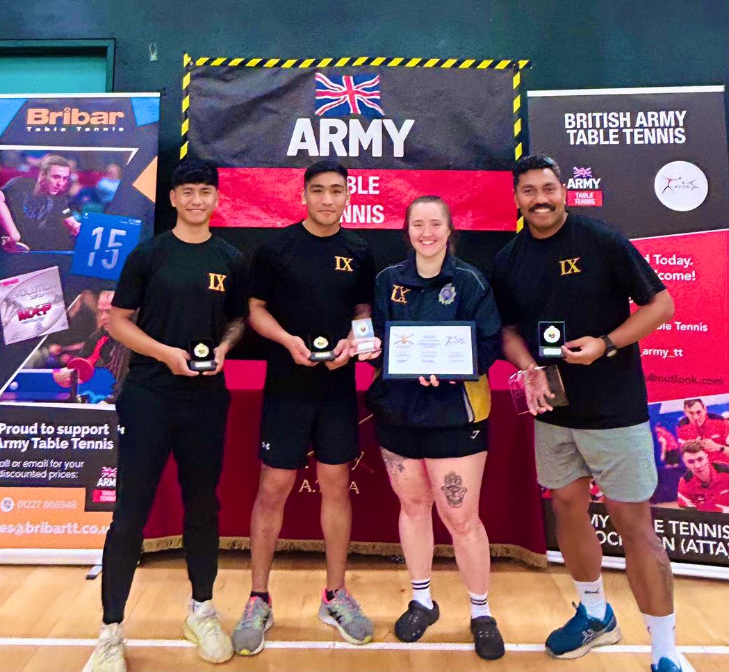 A massive congratulations to our table tennis team! 

Sport plays a huge role in the lives of our soldiers, learning new skills and developing cohesion outside of the normal working environment. 

Not many can say they get paid to play sport!

#BlackandGold #9RLC #wearetheRLC
