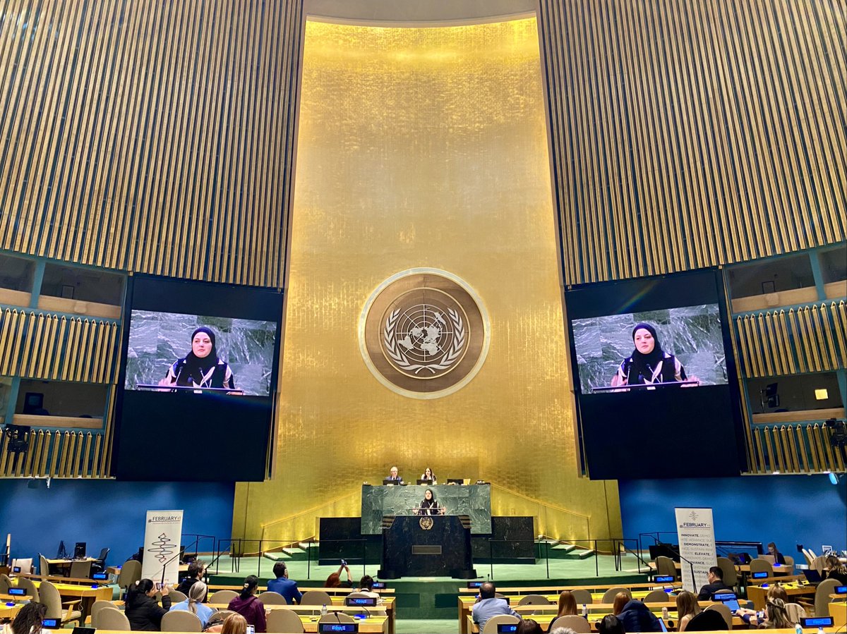 Celebrated #february11 International Day of Women and Girls in Science with a milestone! Honored by @RASITHQ & @elhashemite , I spoke at the UN General Assembly & then presented my research at the 2024 Biophysical Society Conference. Thanks to my team & Northeastern Uni.