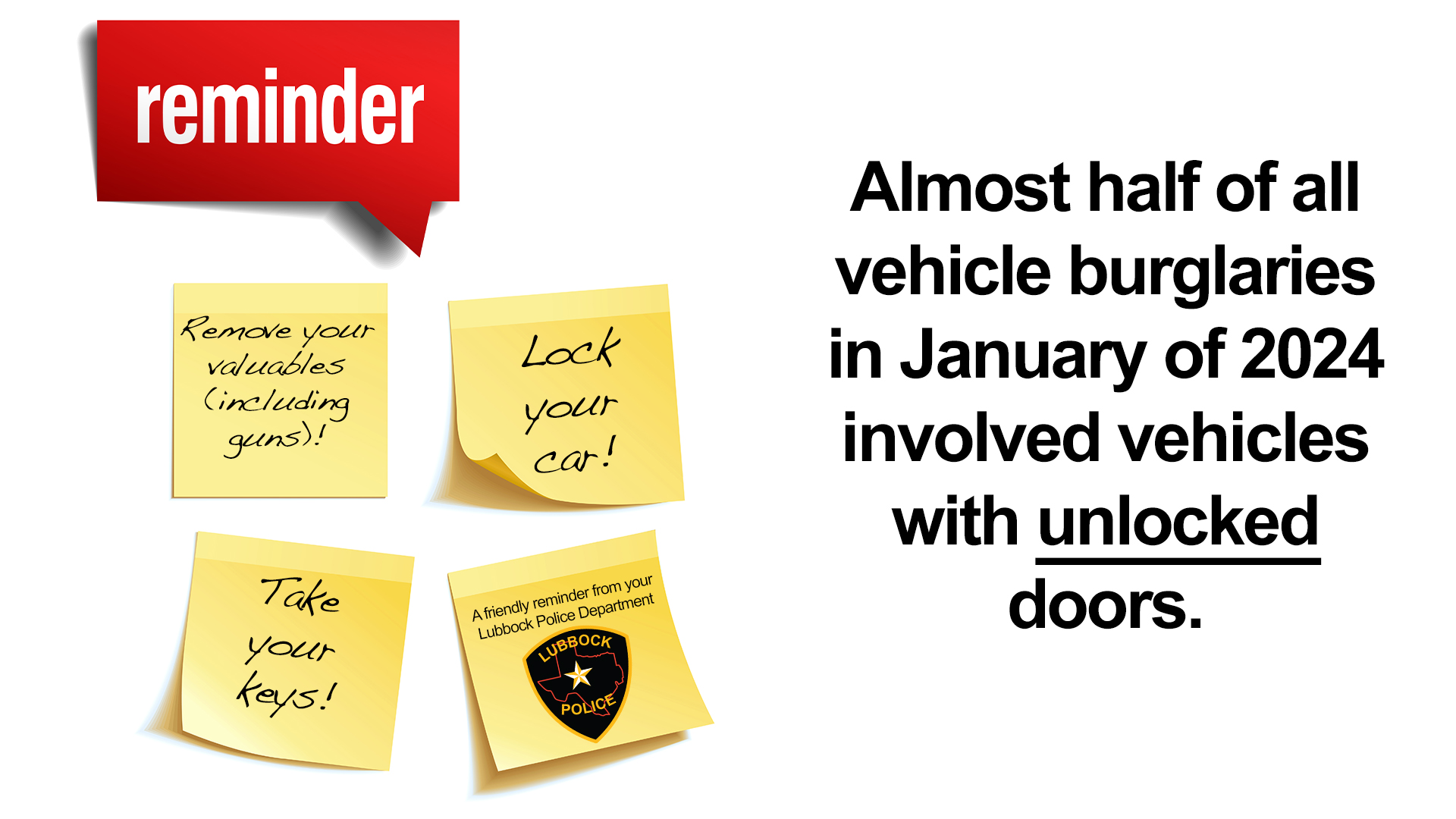 Lubbock Police Dept. on X: The More You Know🌟🌟🌟(IYKYK) Seriously  y'all. Lock.Ya Dang.Doors.👏👏👏AFTER you take all your valuables out!   / X