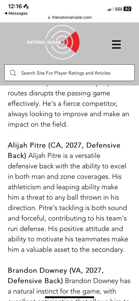 Alijah Pitre (@alijah_pitre) on Twitter photo Extremely blessed to be ranked as a Top 500 Defensive Back within the Class of 2027 by <a href="/nationalradar/">NationalRadar</a> @dreambowlgame . Thank you! #AG2G💚 Extremely blessed to be ranked as a Top 500 Defensive Back within the Class of 2027 by <a href="/nationalradar/">NationalRadar</a> @dreambowlgame . Thank you! #AG2G💚