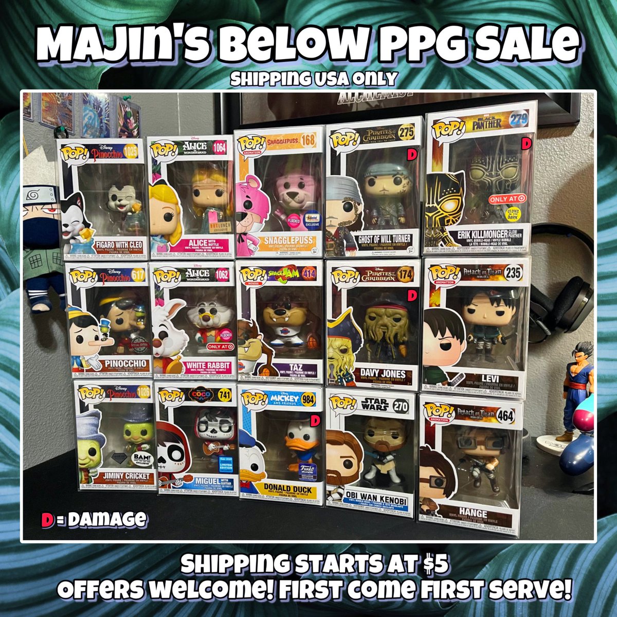 MajinE_Mimi's tweet image. Evening Funko Family☕️🌞
We are letting go of some items
Shipping starts at $5 (USA Only🙏)
Please RT with the #FunkoFamily 
All come with soft protectors &amp;amp; shipped with bubble wrap!
#funkosale #funkocommunity