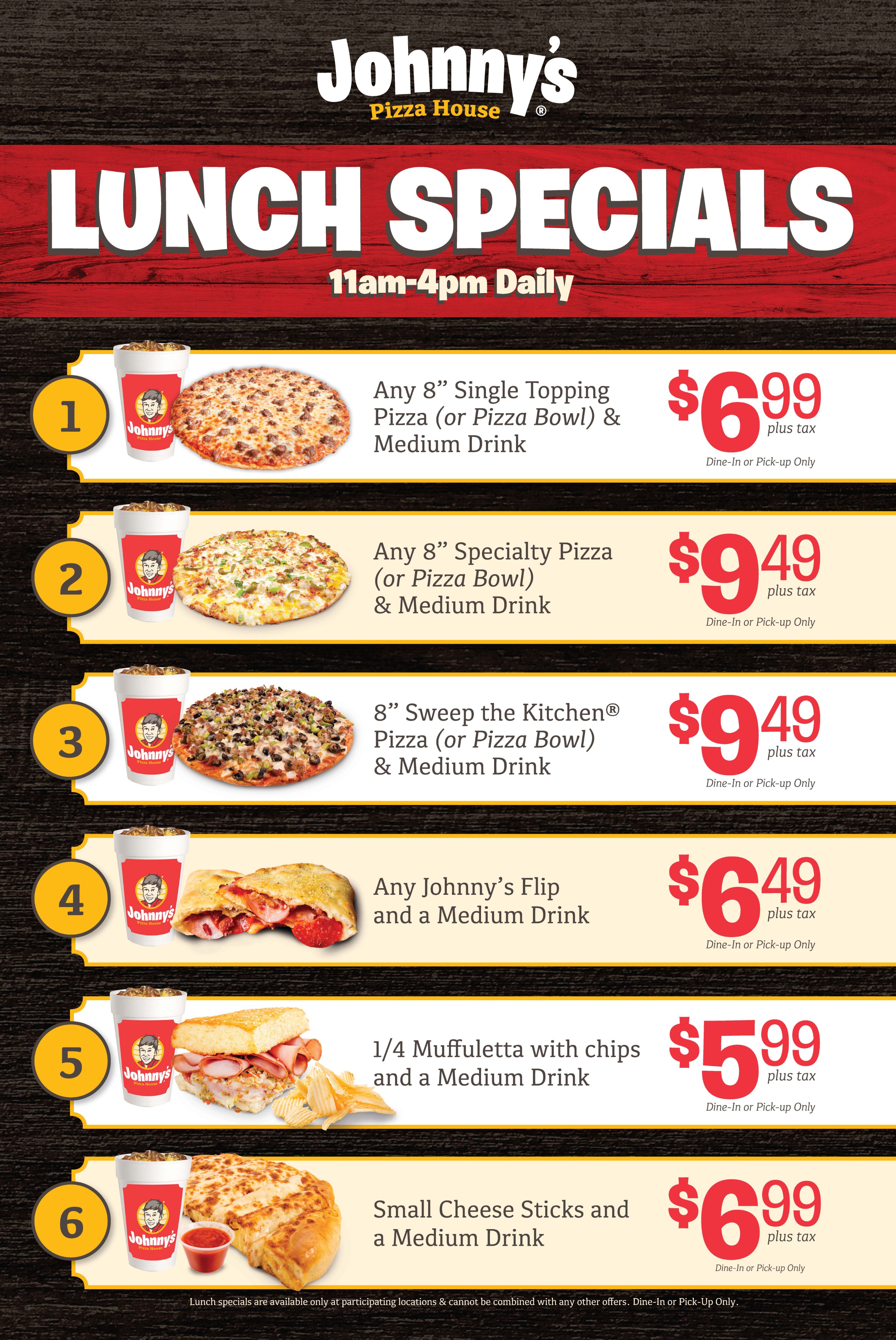 Johnny's cheap pizza coupons