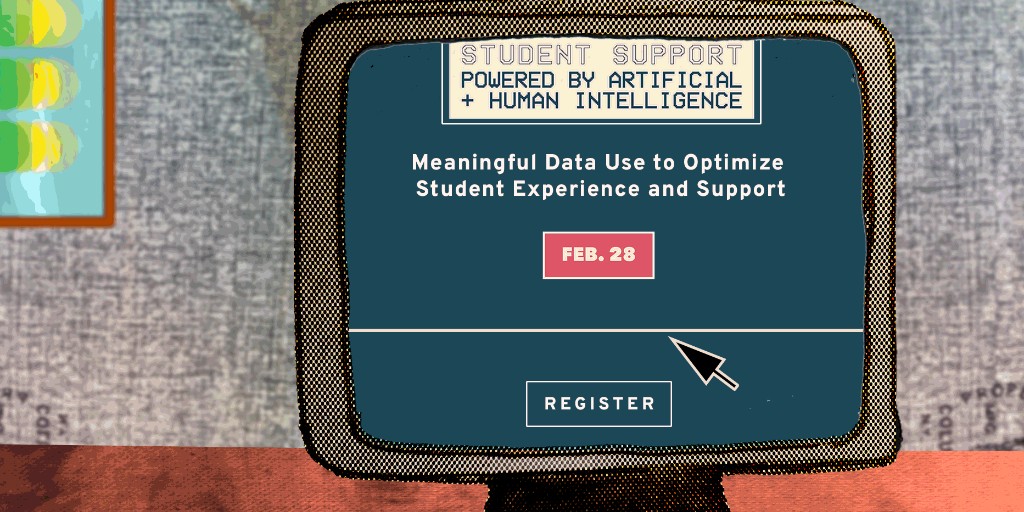 Don’t forget to register for tomorrow’s webinar session! 

“Meaningful Data Use to Optimize Student Experience and Support” starts at 1 PM (Eastern)

Register here: mailchi.mp/0dea7c23ed35/t…

#postsecondary #artificialintelligence #hybridadvising #data #webinar