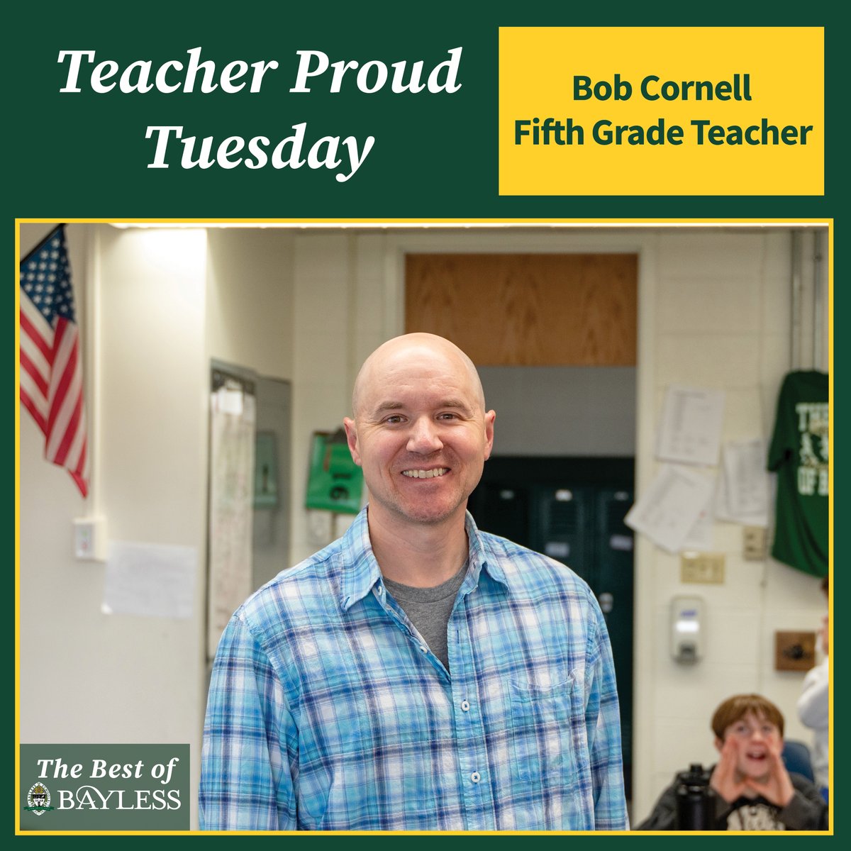 This #TeacherProudTuesday is for 5th teacher Bob Cornell!

Mr. Cornell recognized the need for additional after-school activities for younger students — and created the Broncho Hootenanny! The Broncho Hootenanny is a fun sing-along time for K-2 students. #BringTheStampede