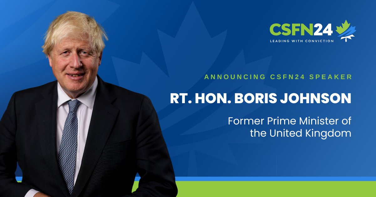 canstrongfree's tweet image. We are thrilled to announce the Rt. Hon. Boris Johnson will be a keynote speaker at this year's Canada Strong and Free National Conference, April 10-12. 

Register now to secure your spot: canadastrongandfree.network/date/canada-st…
