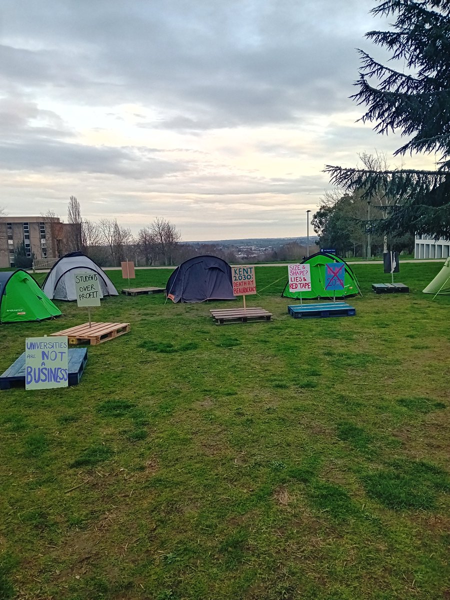 End of day one of the student sit out at @UniKent to #SaveOurSubjects