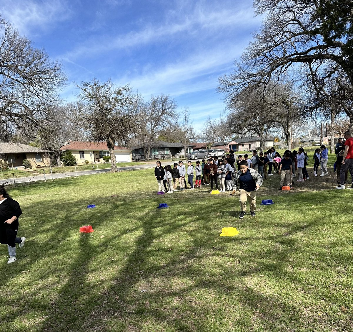 On Monday, we started our Read Across America Week with Running into a Good Book. We read in the garden and shared our books in a reading relay. <a href="/DISD_Libraries/">Dallas ISD Libraries</a>