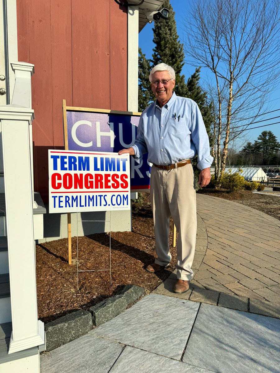 ChuckMorseForNH's tweet image. Today is #termlimitsday and I’m proud to chair the @USTermLimits effort in our Granite State! 

If you’d like to share your support for the cause, reach out to our team to secure a free lawn sign! 

#NHPolitics #nhgov