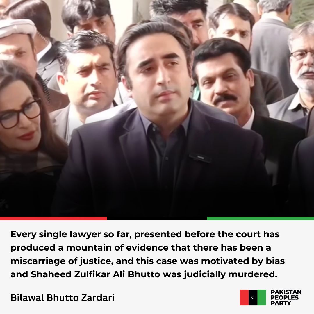 Ghulam Fareed Chakrani (SPSF)🇪🇺🇱🇾 (@ghulamfareedpsf) on Twitter photo Chairman PPP <a href="/BBhuttoZardari/">BilawalBhuttoZardari</a>'s media talk today after attending the hearing of the Shaheed Zulfikar Ali Bhutto's Presidential Reference at Supreme Court of Pakistan. Chairman PPP <a href="/BBhuttoZardari/">BilawalBhuttoZardari</a>'s media talk today after attending the hearing of the Shaheed Zulfikar Ali Bhutto's Presidential Reference at Supreme Court of Pakistan.