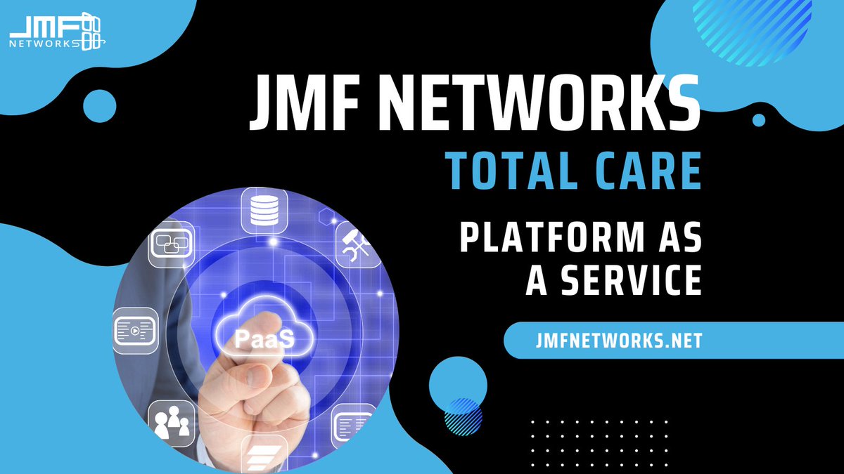 jmf_solutions's tweet image. JMF Total Care is our comprehensive technology solution for business.

Platform as a Service (PaaS)

Provides customers a complete platform—hardware, software, and infrastructure—for developing, running, and managing applications.

Learn more: jmfnetworks.net/jmftotal-care/

#JMF #PaaS