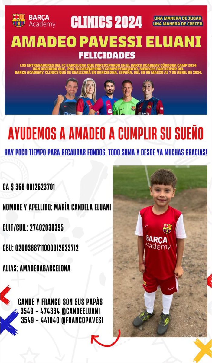 LucasHalilRey22's tweet photo. Hola me llamo Amadeo , ayúdame a cumplir este sueño. Tengo poco tiempo para juntar plata para viajar. En lo que me puedas ayudar, para mi es un montón. Muchísimas gracias ❤️ Rt xfa https://t.co/FDyRFb3I5g
