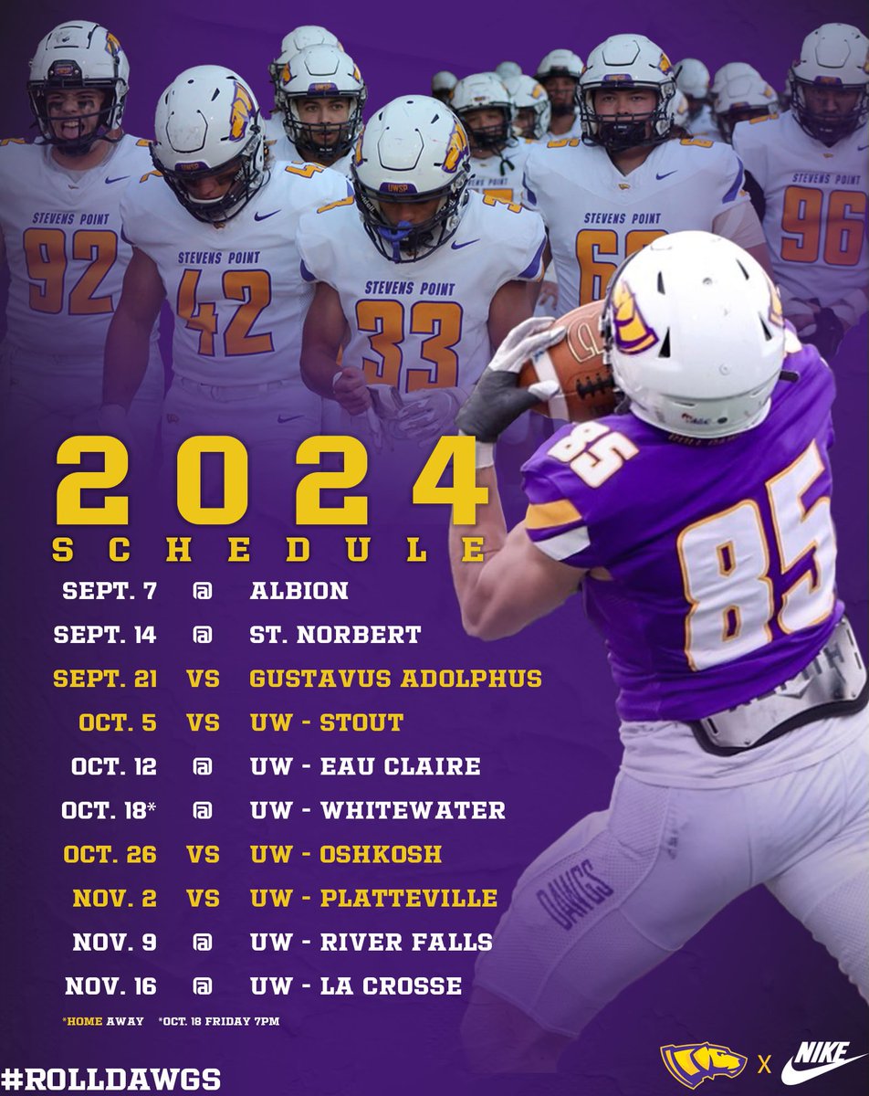 2024 Schedule is here! #RollDawgs