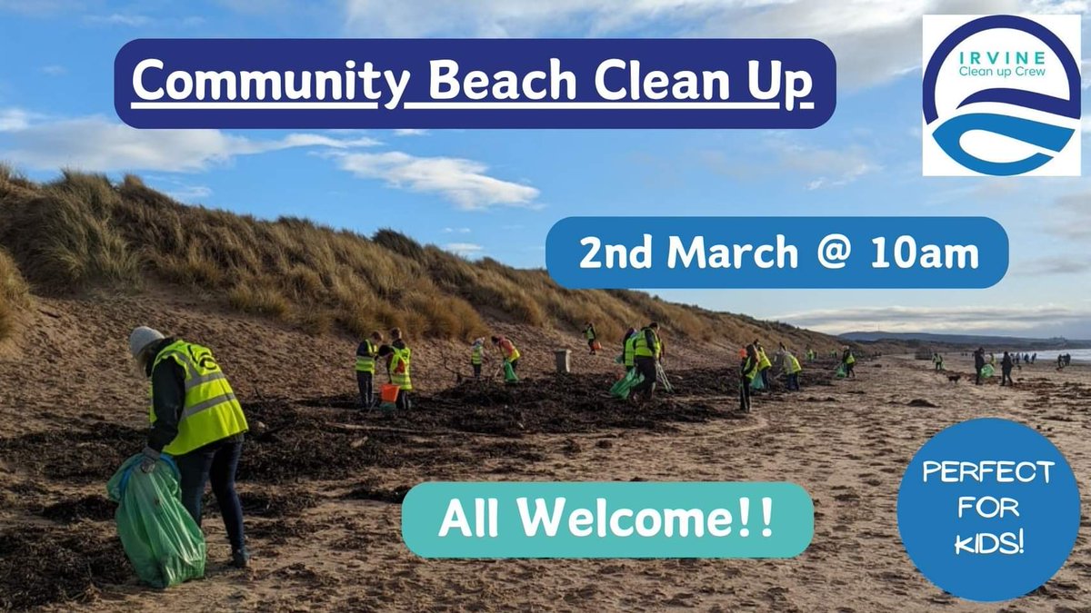 Come and join us on Saturday morning for a community beach clean. 

All welcome!!

#beachcleanup #loveirvinebeach #community #litterpicking #JoinUs