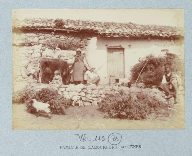 A Family at Mycenae | Photo by Hugues Krafft (1853-1935)