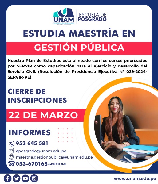 UnamPeru's tweet photo. #LaUnamTeInforma | 𝗜𝗡𝗦𝗖𝗥𝗜́𝗕𝗘𝗧𝗘 𝗬 𝗣𝗔𝗥𝗧𝗜𝗖𝗜𝗣𝗔 𝗗𝗘𝗟 𝗣𝗥𝗢𝗖𝗘𝗦𝗢 𝗗𝗘 𝗔𝗗𝗠𝗜𝗦𝗜𝗢́𝗡 𝗣𝗔𝗥𝗔 𝗟𝗔 𝗘𝗦𝗖𝗨𝗘𝗟𝗔 𝗗𝗘 𝗣𝗢𝗦𝗚𝗥𝗔𝗗𝗢 𝟮𝟬𝟮𝟰 - 𝗜 https://t.co/y0ljaF3z0l