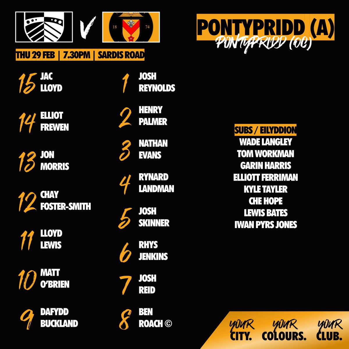 NewportRFC's tweet photo. Just the one change ↔️ 

#COTP #YmlaenCasnewydd https://t.co/r7txFzvnmR