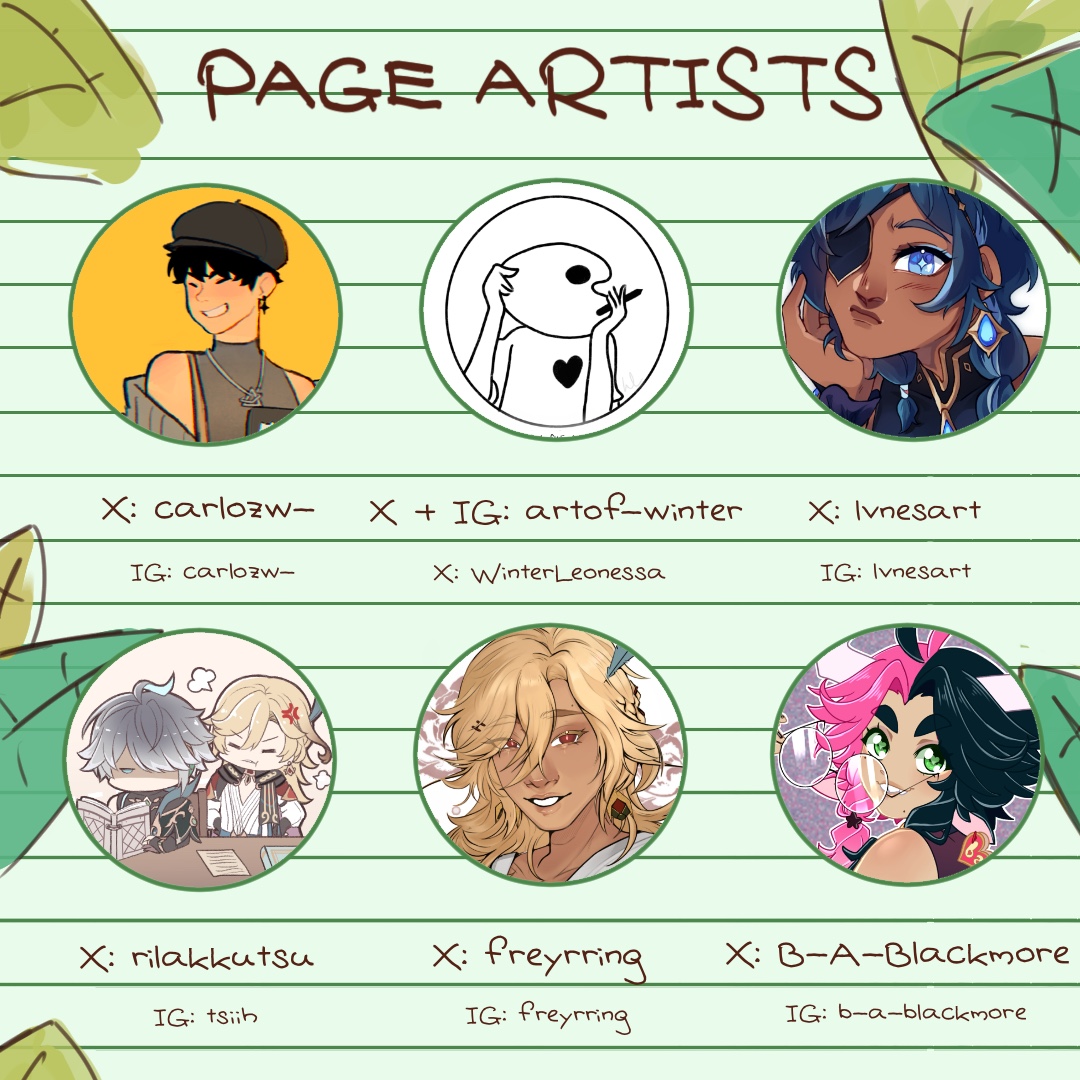 haikaveh_zine's tweet image. 🌿🍃 Now introducing... our page artists!
