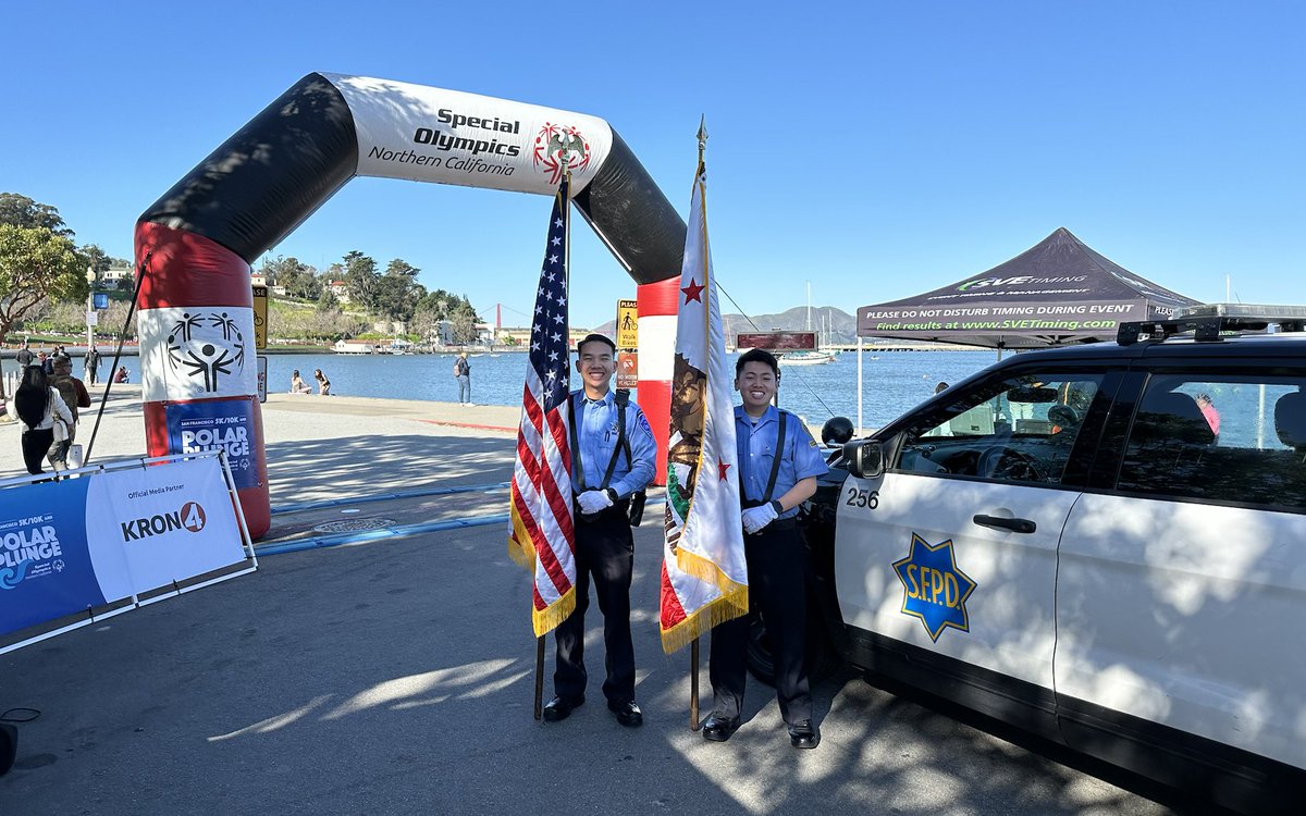 goSFPAL's tweet image. Shout out to our Cadets for volunteering at the Special Olympics Polar Plunge this past weekend. They could not have asked for better weather when they cheered on all of the participants. Way to go! @sfpdcares