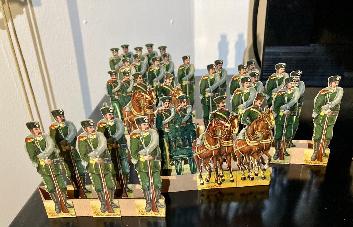 PabloGr13346576's tweet image. Vintage set of WW1 Russian Army paper soldiers 💥💥💥⚔️⚔️⚔️

 ("Das Russische Heer" Carton Nr. 3) set of 8.5 cm WW1 embossed cardboard soldiers was produced between 1912 to 1917. 
#eusoldatini, #Geneve, #Papersoldiers, #Russianarmy, #Switzerland, #WorldWar1, #WW1