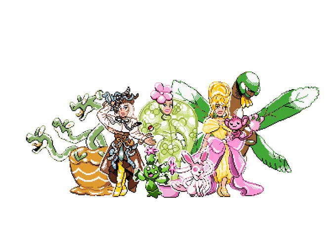 Happy Pokémon day  here's all the drag race 16 queens I've drawn as PKMN trainers so far  