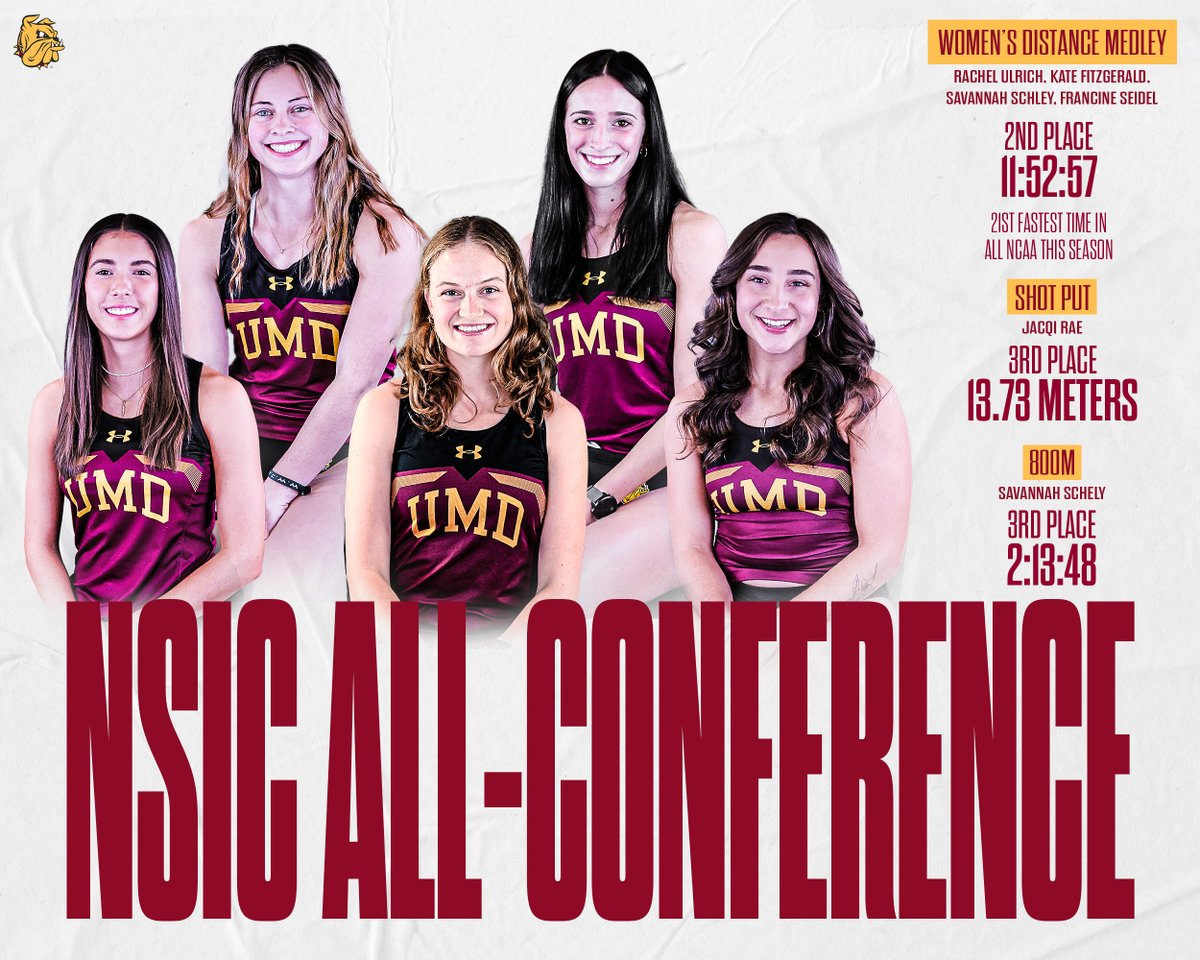 ICYMI: Eight members of the UMD indoor track and field team earned NSIC All-Conference accolades last weekend at the NSIC Indoor Track and Field Championship in Mankato, Minn.
