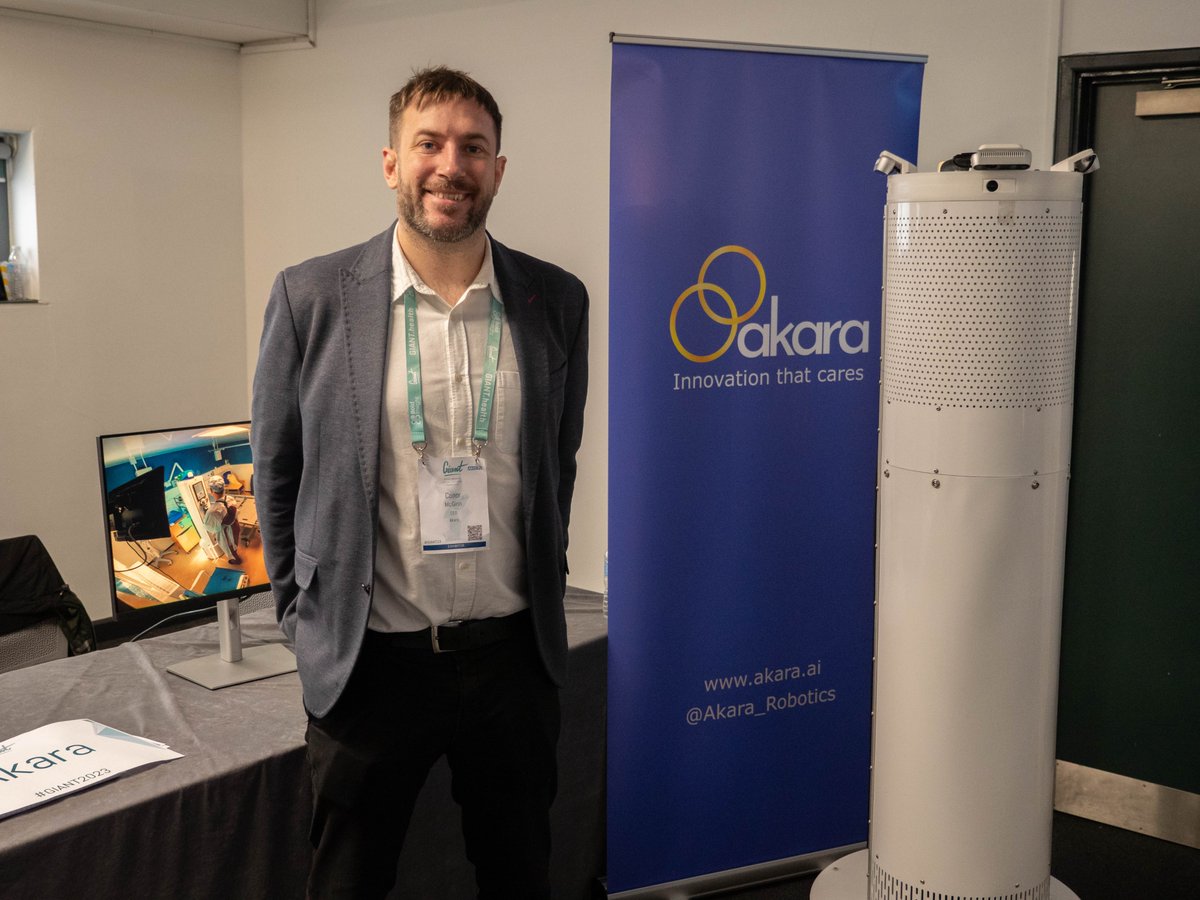 GIANT_health's tweet image. 🌟Applauding @Akara_Robotics:Inspiring Innovation
Let&apos;s give a big round of applause to Akara for their presence at #GIANT2023🎉
Akara helps #hospitals improve operational efficiency using autonomous disinfection #robots and #IoT room sensing.
We&apos;re grateful for the contribution!