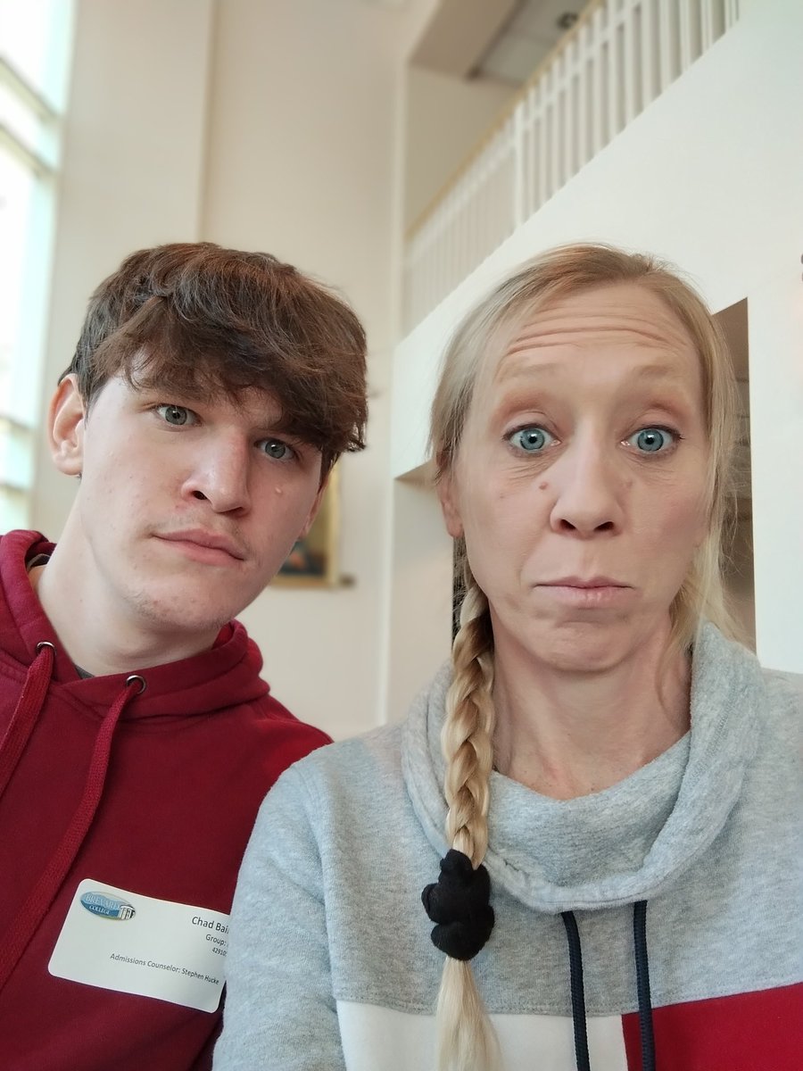 Me and my mom <a href="/Momma_Baird/">Baird Family Values</a> trying to be all serious at my freshman orientation at <a href="/BrevardCollege/">Brevard College</a>