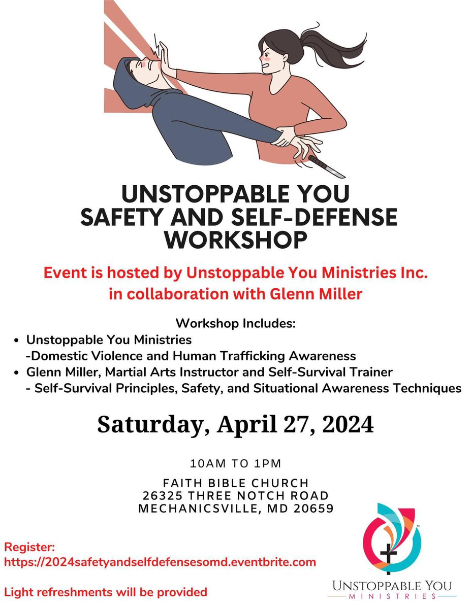 Another #selfdefense #selfsurvival workshop in April 2024!