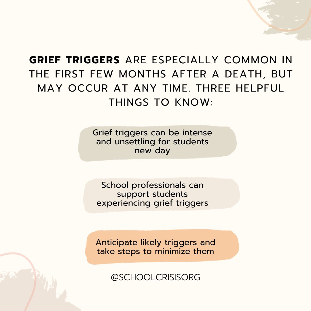 With the right steps, we can minimize distress and maximize support for grieving children. Learn more through our module grievingstudents.org/module-section…. #SchoolCrisis #SupportingStudents #GriefSupport #EmotionalWellbeing #YouAreNotAlone #grievingstudents #Grief