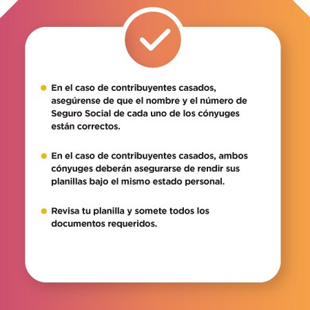 ✅ Una planilla sin errores agiliza su procesamiento y el pago del reintegro. Antes de someterla,  verifica que tus datos estén correctos en todas las partes. 📝 Utiliza esta 👇 hoja de cotejo para revisar tu información contributiva y radicar tu planilla exitosamente.