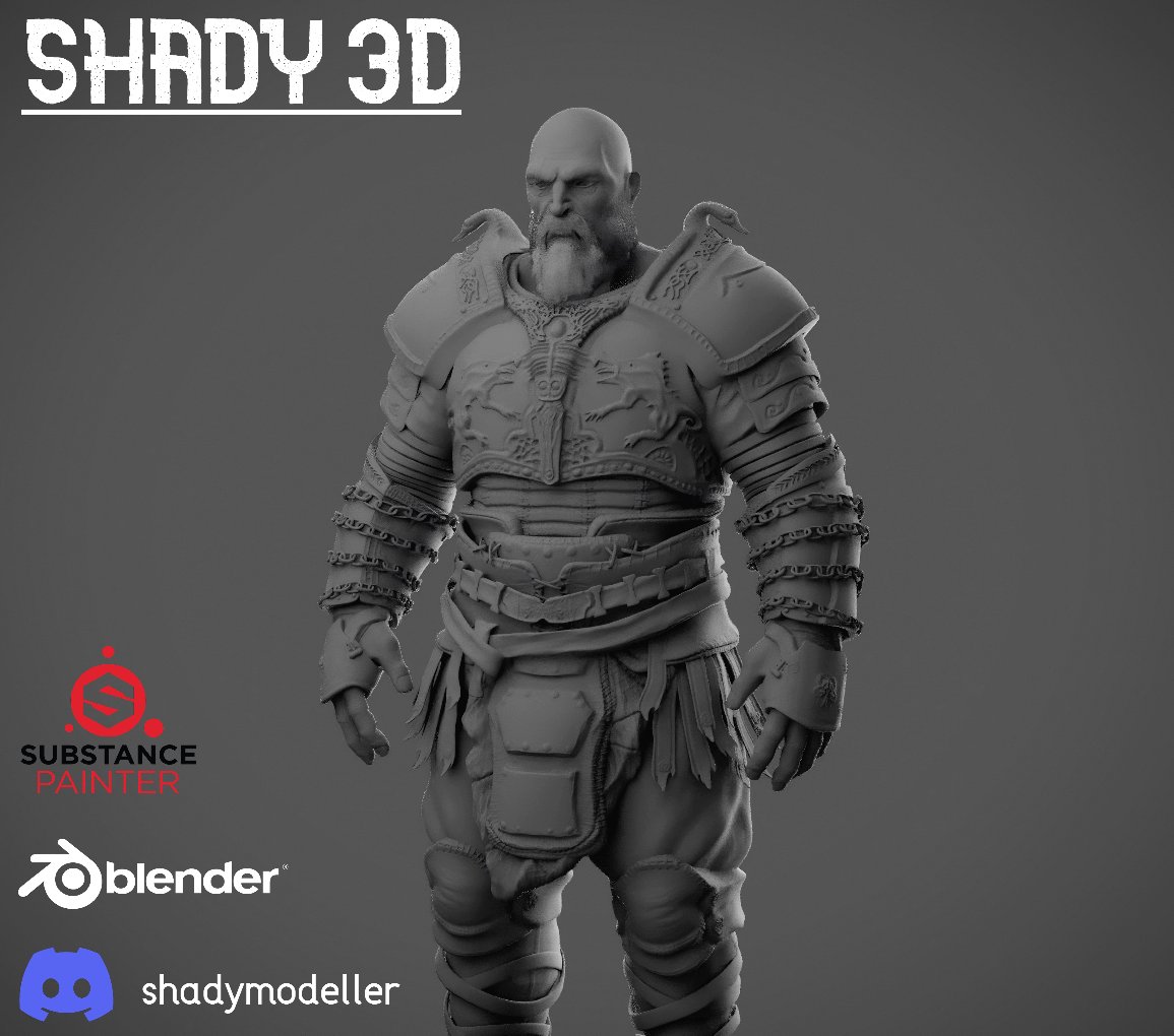 Final Kratos Model 
Comms will be open now you can join my discord or dm me on discord : shadymodeller
#Roblox #RobloxDevs #RobloxDev #3dmodeling #Substance3D #Blender3d #commissionsopen #Discord #UnrealEngine #UnrealEngine5 #substancepaitner #Blender3d #3dModel