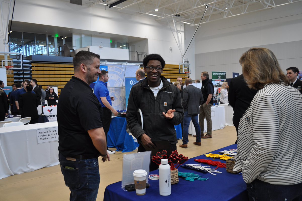 Thanks to all our vendors for supporting our Spring #CareerFair today! This event serves as a unique opportunity for our students to meet industry leaders from multiple sectors. It ends at 2pm so visit the PEAC before then! 🤝📑💼 #calmaritime #cadetsuccess #careerservices #jobs