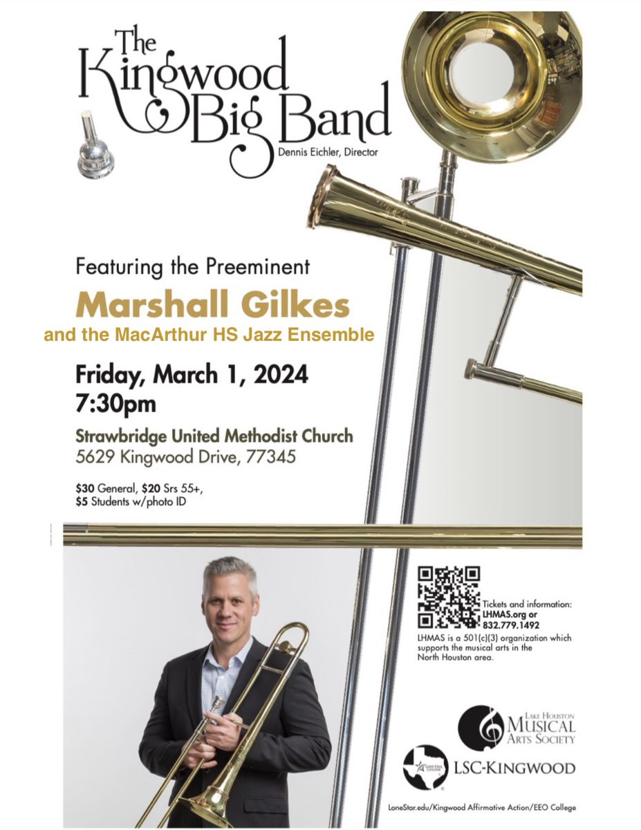 Come check out MacArthur HS as we open for the Kingwood Big Band this Friday!