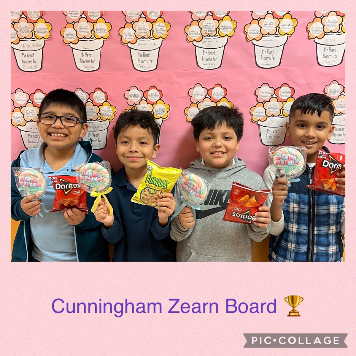 jjchavez1989's tweet photo. Our top 2nd grade Zearners are being showered with prizes! 🥯🌈🍭Each of them has received their choice of rewards for advancing to the next grade level. Good job, Colts! 🏆👏 @zearned @TeamHISD @CunninghamHisd https://t.co/RElkNDKFgq