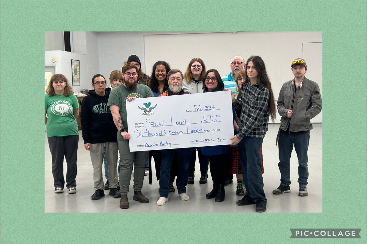 Tonight I had the pleasure to visit SAYOut Loud and present our cheque to some members of the group. They were VERY appreciative for being the chosen charity.❤️