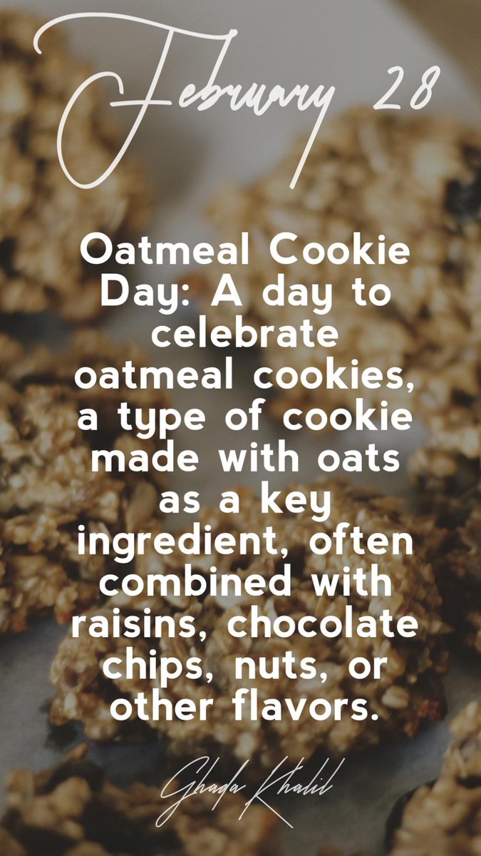 February 28

#oatmealcookieday