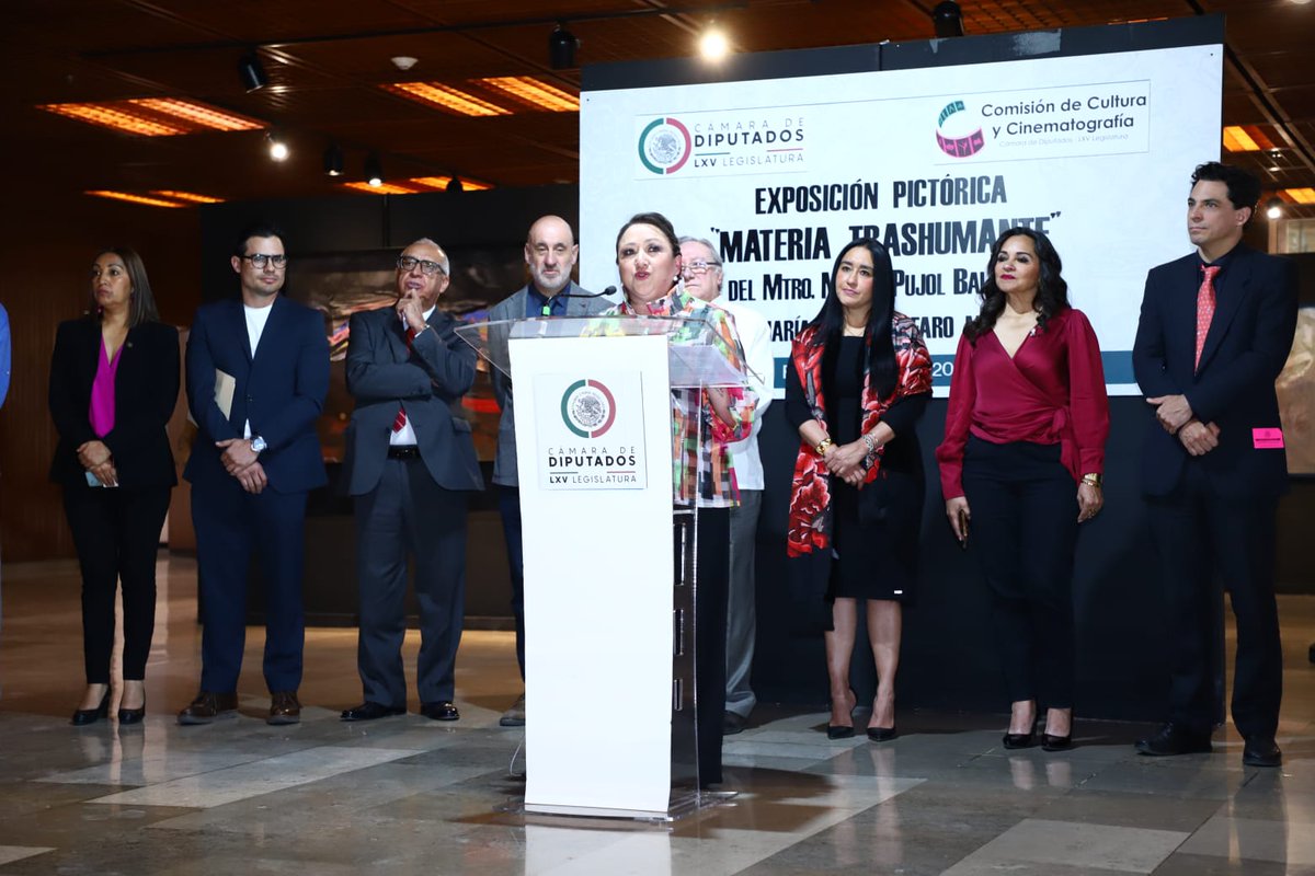IsabelAlfaroIV's tweet photo. Agradecidos y muy honrados de poder haber inaugurado la exposición "Materia Trashumante" de Manuel Pujol Baladas en el @museolegislativo de la @Mx_Diputados.
Estará disponible del 27 de febrero al 7 de marzo.
¡Te esperamos con esta maravillosa obra!
#arte #exposicion #Cultura https://t.co/GfC6pS9Q9x